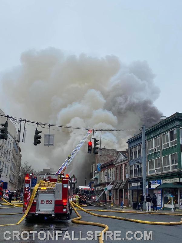 T-88 responded to a three-alarm fire in Port Chester, 04/17/23