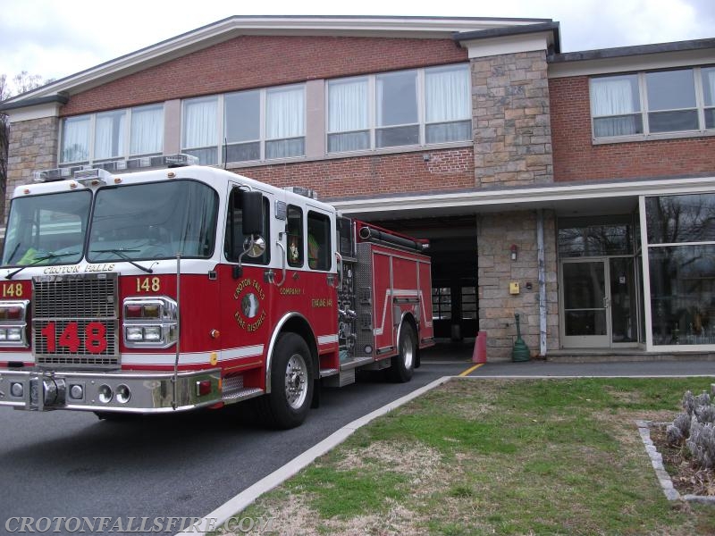 Stand-by at Katonah's firehouse while KFD operated at a large brush fire, 03/18/16