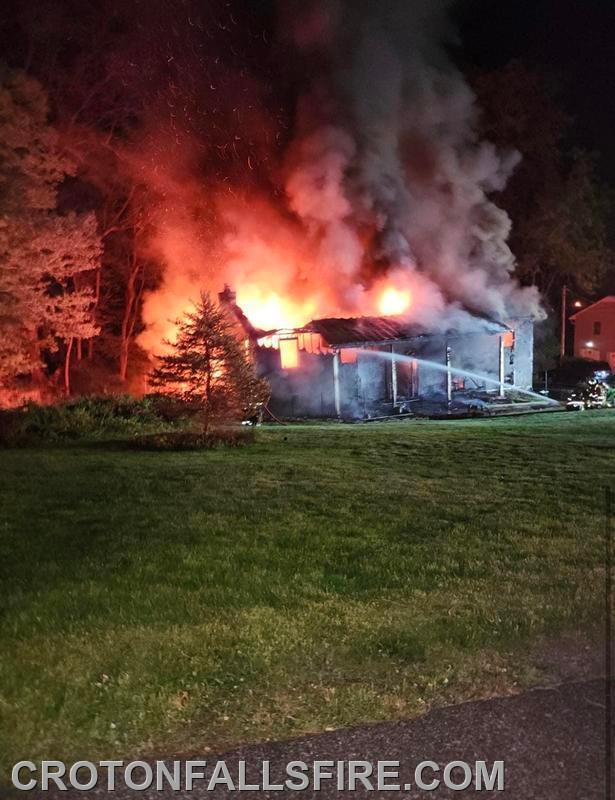 Mutual aid response to a residential structure fire on Green Hill Road in Golden's Bridge, 05/12/23