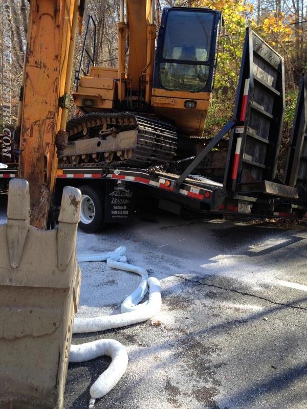 Excavator struck a railroad trestle bridge on Rt. 22, 11/08/15