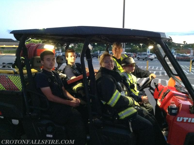 Utility 64 and crew at a stand by for Brewster F.D. during a Fourth of July fireworks display