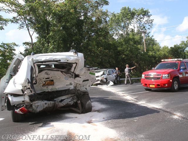 Multi-vehicle MVA with injuries on I-684, 09/09/16