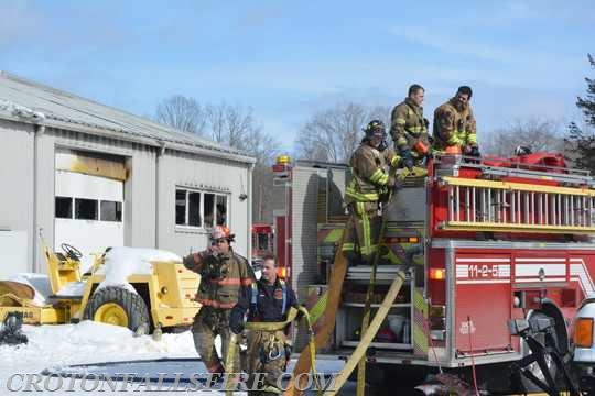 Mutual aid response to a structure fire in Brewster, 02/10/15