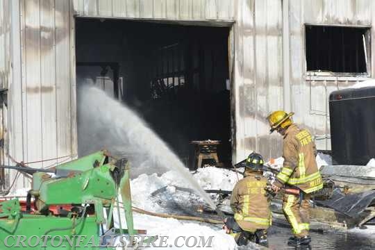 Mutual aid response to a structure fire in Brewster, 02/10/15