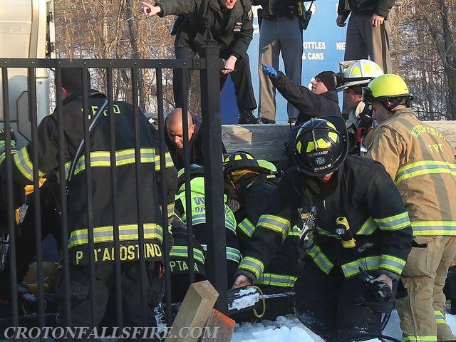 Rescue of a person struck by a train at the Purdys train station, 02/13/15