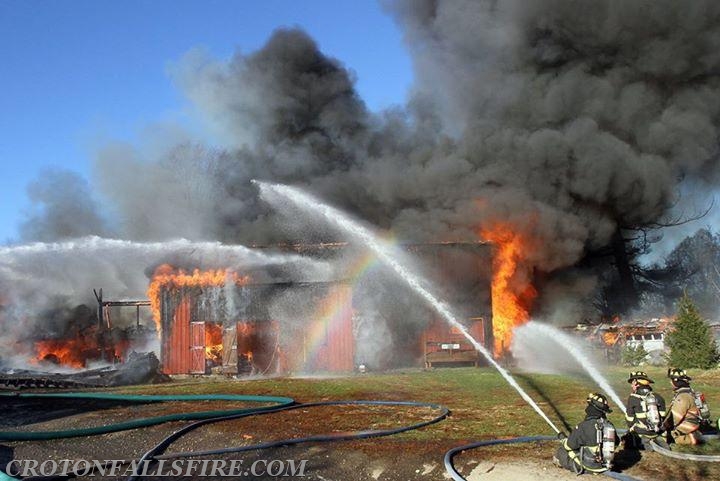 Barn fire on Hardscrabble Road; 11/14/16