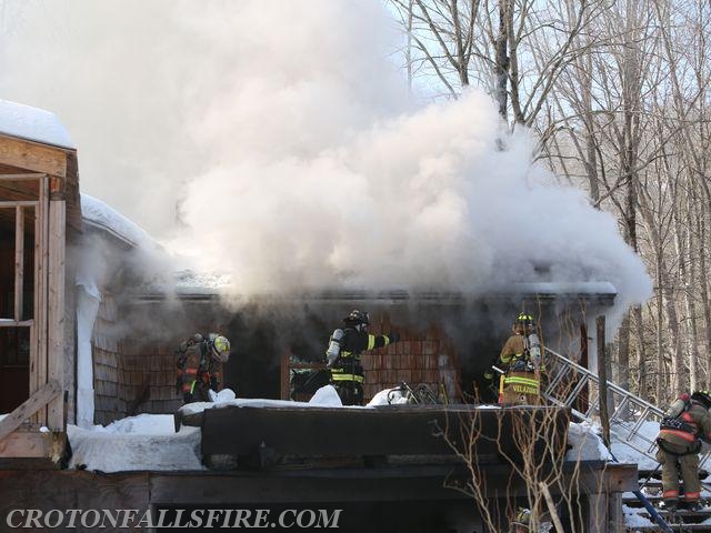 Mutual aid to a residential structure fire in Golden's Bridge, 02/25/15