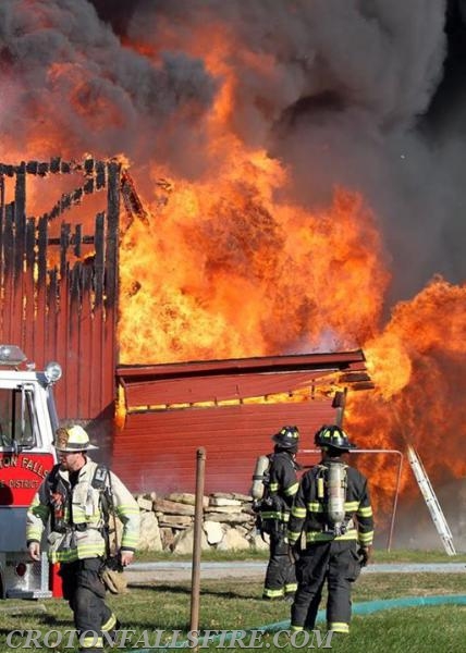 Barn fire on Hardscrabble Road; 11/14/16