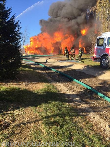 Barn fire on Hardscrabble Road; 11/14/16