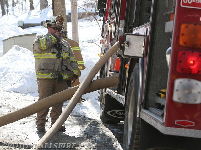 Mutual aid to a residential structure fire in Golden's Bridge, 02/25/15