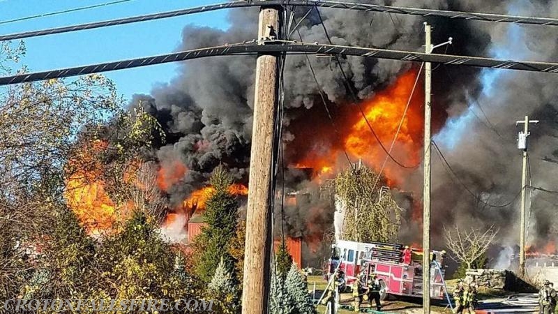 Barn fire on Hardscrabble Road; 11/14/16