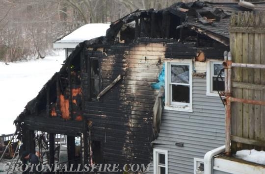 Mutual aid to a residential structure fire in Mahopac Falls