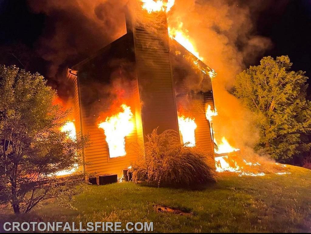 Mutual aid response to a residential structure fire on Pamela Lane in South Salem, 05/14/23