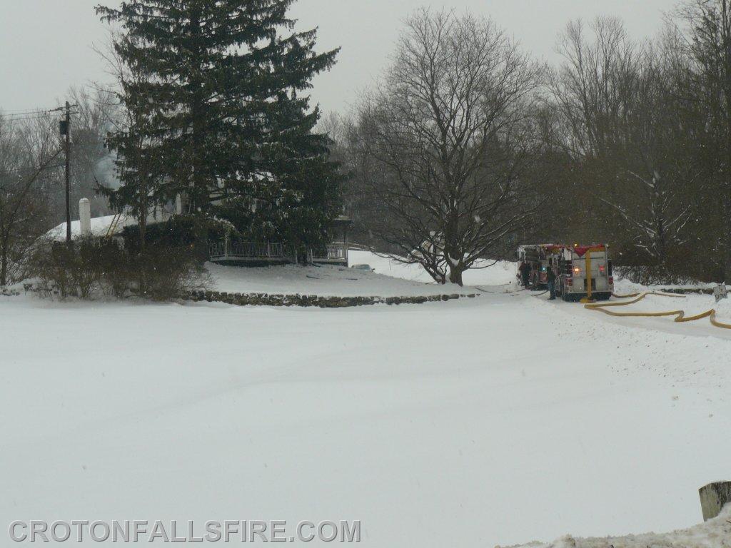 Residential structure fire on Titicus Road, 02/05/14