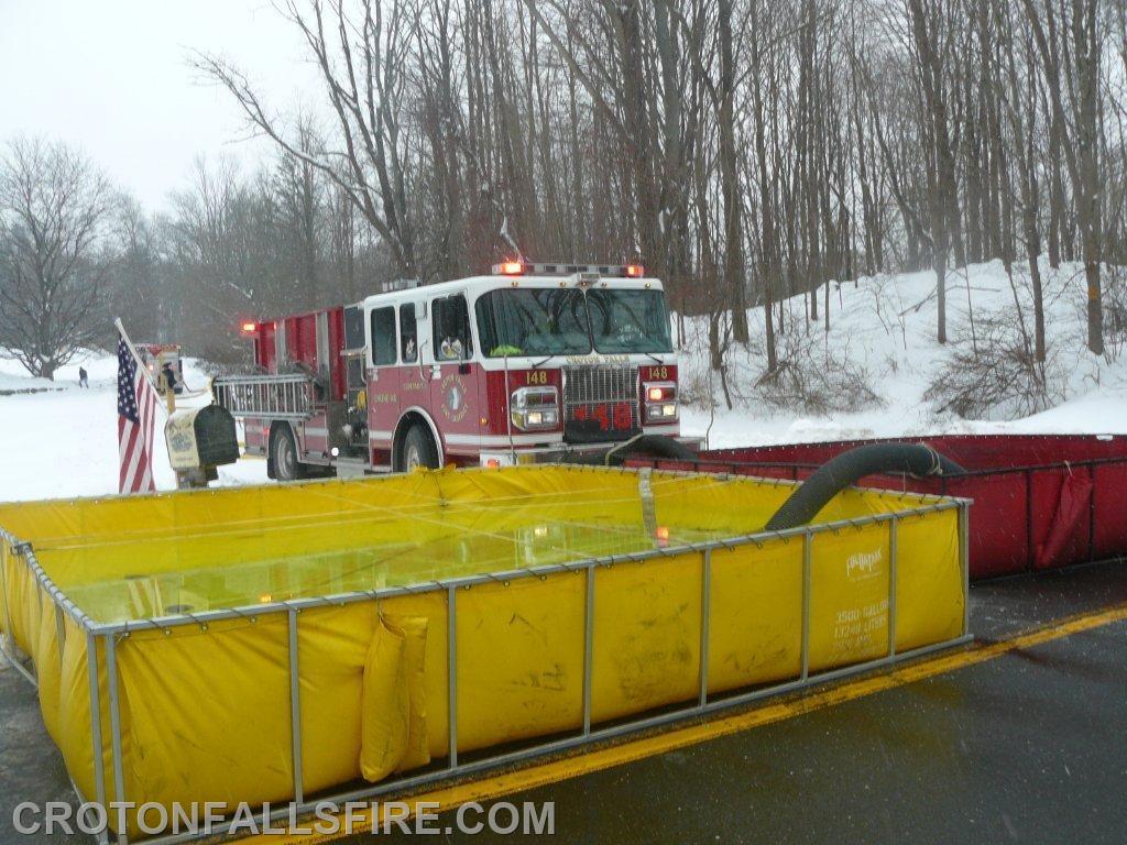 Residential structure fire on Titicus Road, 02/05/14