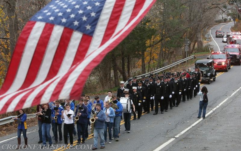 March from the old Croton Falls firehouse on Front Street to the new Croton Falls firehouse at Rt. 22 and Sun Valley Drive, 11/07/15