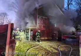 Working Fire on Titicus Road. Photo Courtesy of Katonah FD