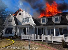 Ridgefield House Fire - Photo Courtesy of Wilton FD